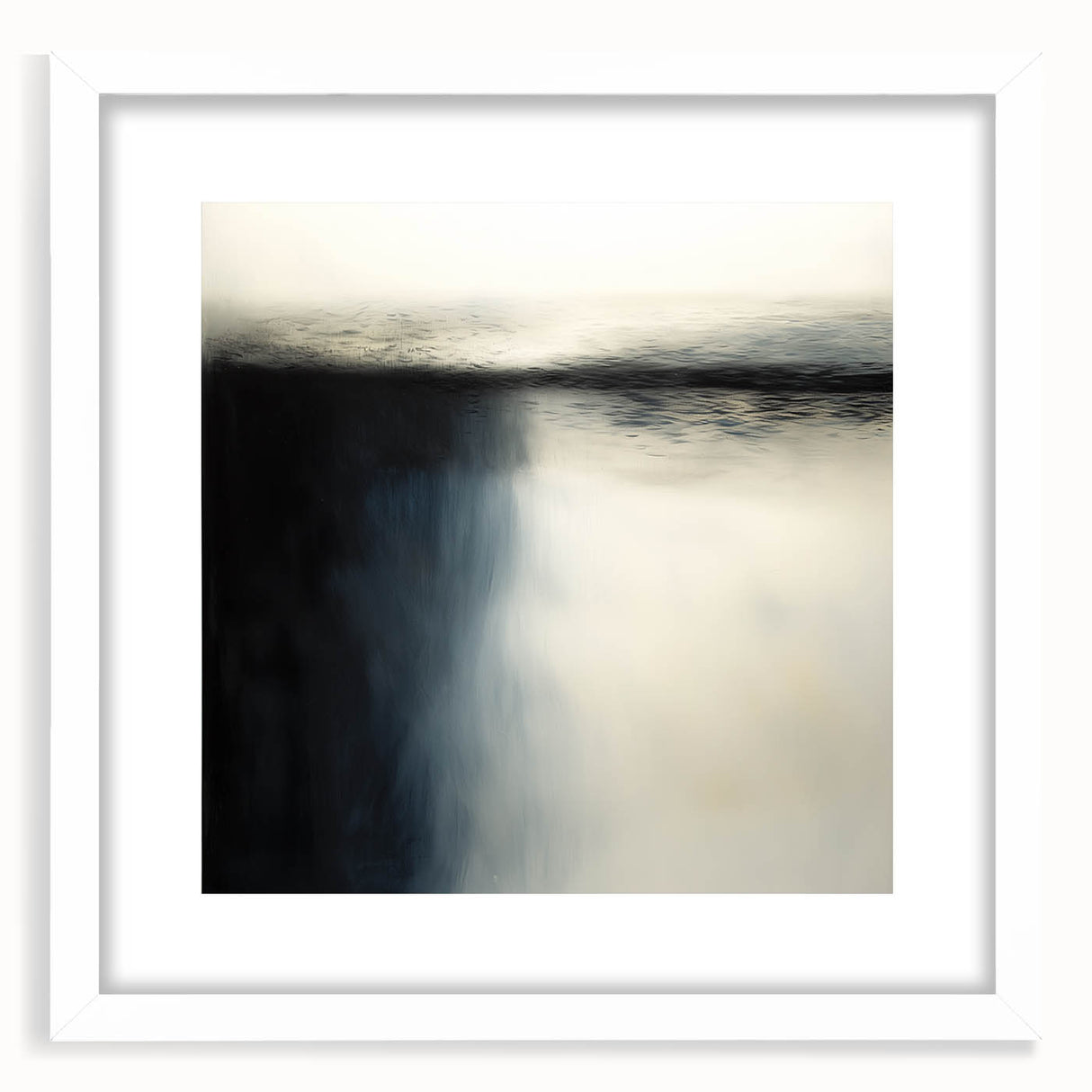 Framed Office Art - Modern Black & White Abstract Canvas