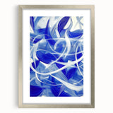 Abstract geometric frame with a silver mat, showcasing a modern design that enhances contemporary decor, ideal for art galleries or stylish interiors.