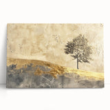 Abstract landscape wall art on stretched canvas, showcasing vibrant colors and fluid shapes, perfect for modern interior decor. Ideal for enhancing living spaces.