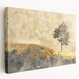 Abstract landscape wall art on stretched canvas, showcasing vibrant colors and intricate textures, ideal for modern home decor and enhancing artistic spaces.