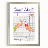 Textured abstract art print in silver frame, featuring vibrant splashes of color, ideal for bedroom art.