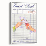 Framed vintage poster art of colorful cocktails on a black background, ideal for a living room ambiance.