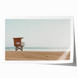 Stunning rolled print of a serene beach landscape featuring soft pastel colors, perfect for home decor. The artwork captures the tranquil essence of coastal scenery, ideal for enhancing any living space.