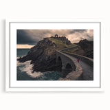 Landscape bridge frame with a white mat, showcasing a modern design, perfect for displaying artwork or photographs in contemporary home decor.