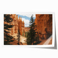 Stunning landscape print of vibrant canyons in warm earthy tones, rolled and packaged in a durable tube, ideal for wall decor in living spaces or offices.