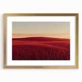 Elegant countryside landscape framed in gold with a matte finish, showcasing serene rural scenery. Perfect for home decor, adding warmth and sophistication.