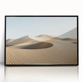 Framed black acrylic artwork showcasing a vibrant desert landscape with rich colors and intricate details, ideal for modern home decor and art enthusiasts.