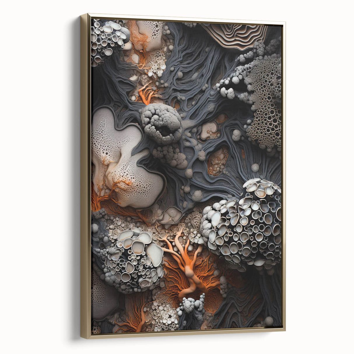 Framed canvas featuring a vintage landscape painting with black and gold tones, ideal for bedroom wall art.