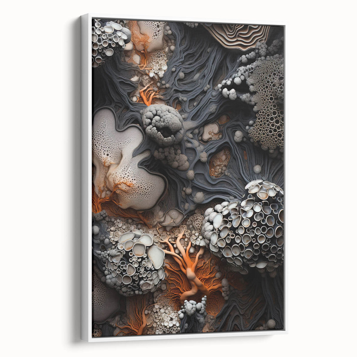 Vintage poster art featuring vibrant, colorful elements on a large framed canvas, ideal for living room decor.