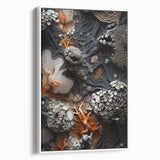 Vintage poster art featuring vibrant, colorful elements on a large framed canvas, ideal for living room decor.