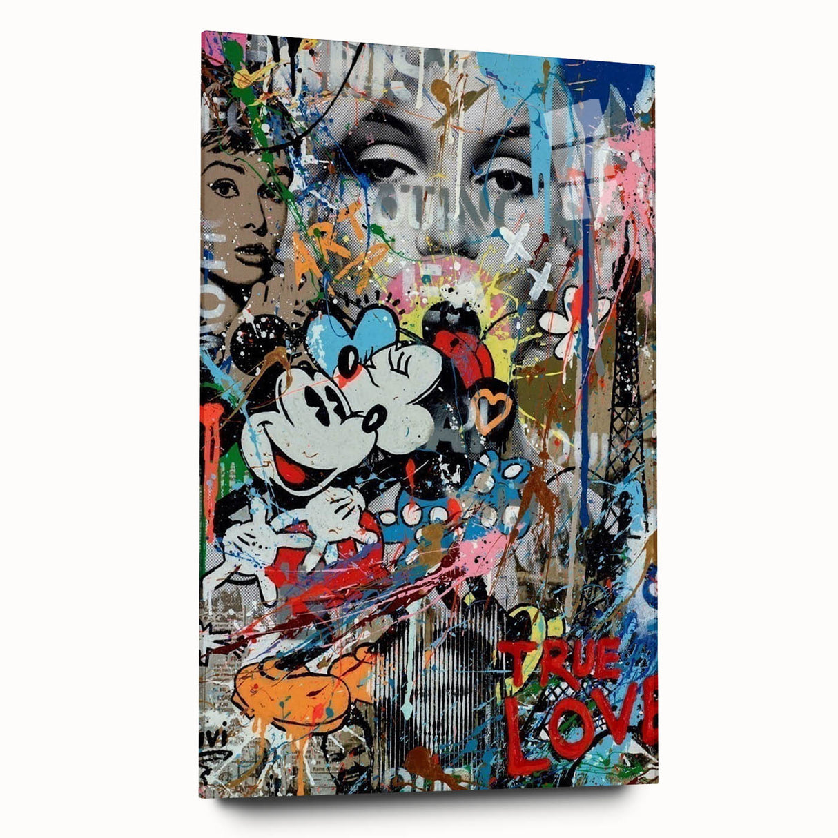 Vibrant Pop Art Wall Art – Colorful True Love Canvas Print