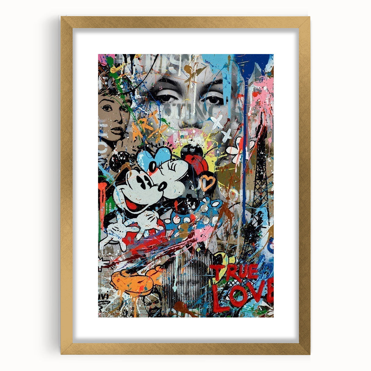 Vibrant Pop Art Wall Art – Colorful True Love Canvas Print