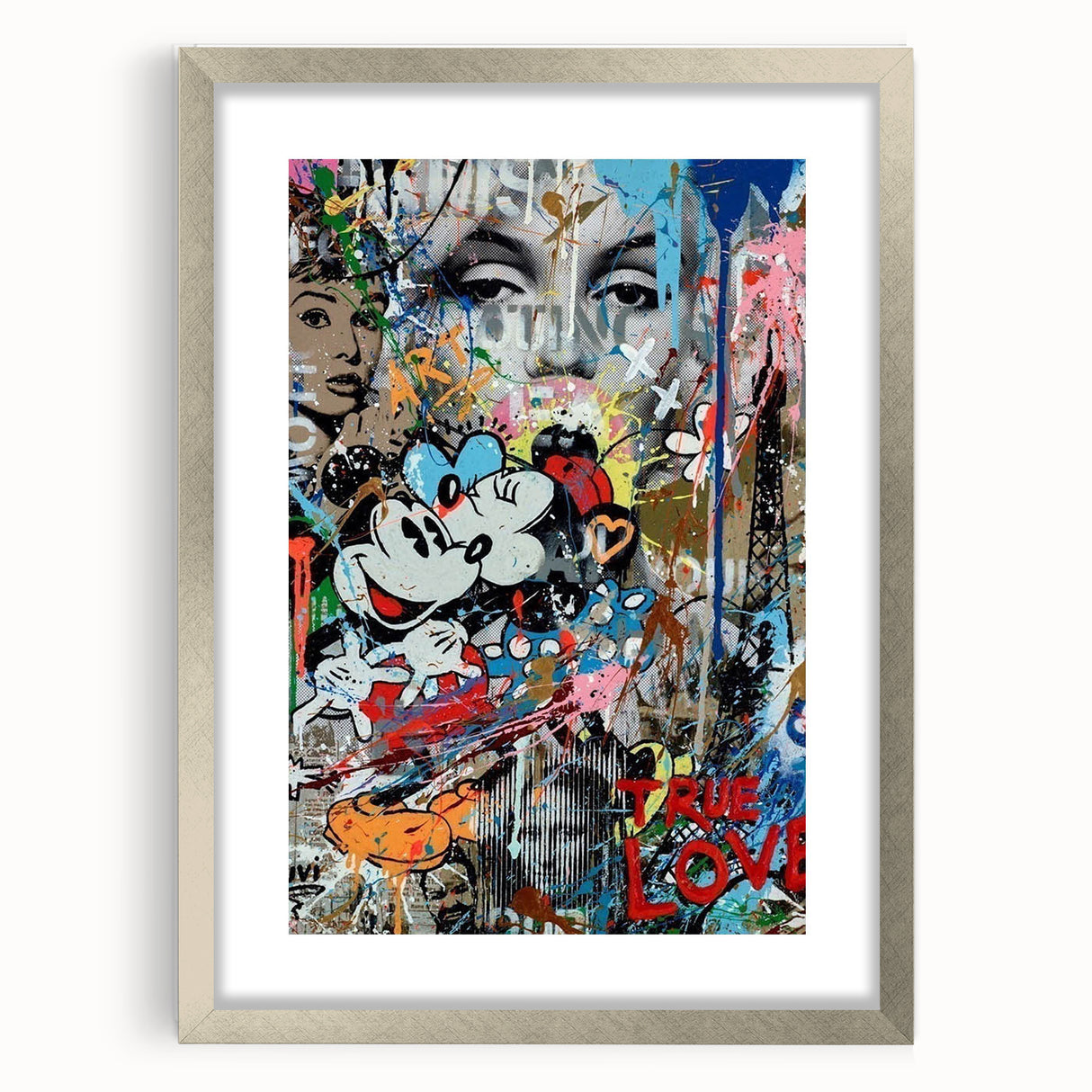 Vibrant Pop Art Wall Art – Colorful True Love Canvas Print