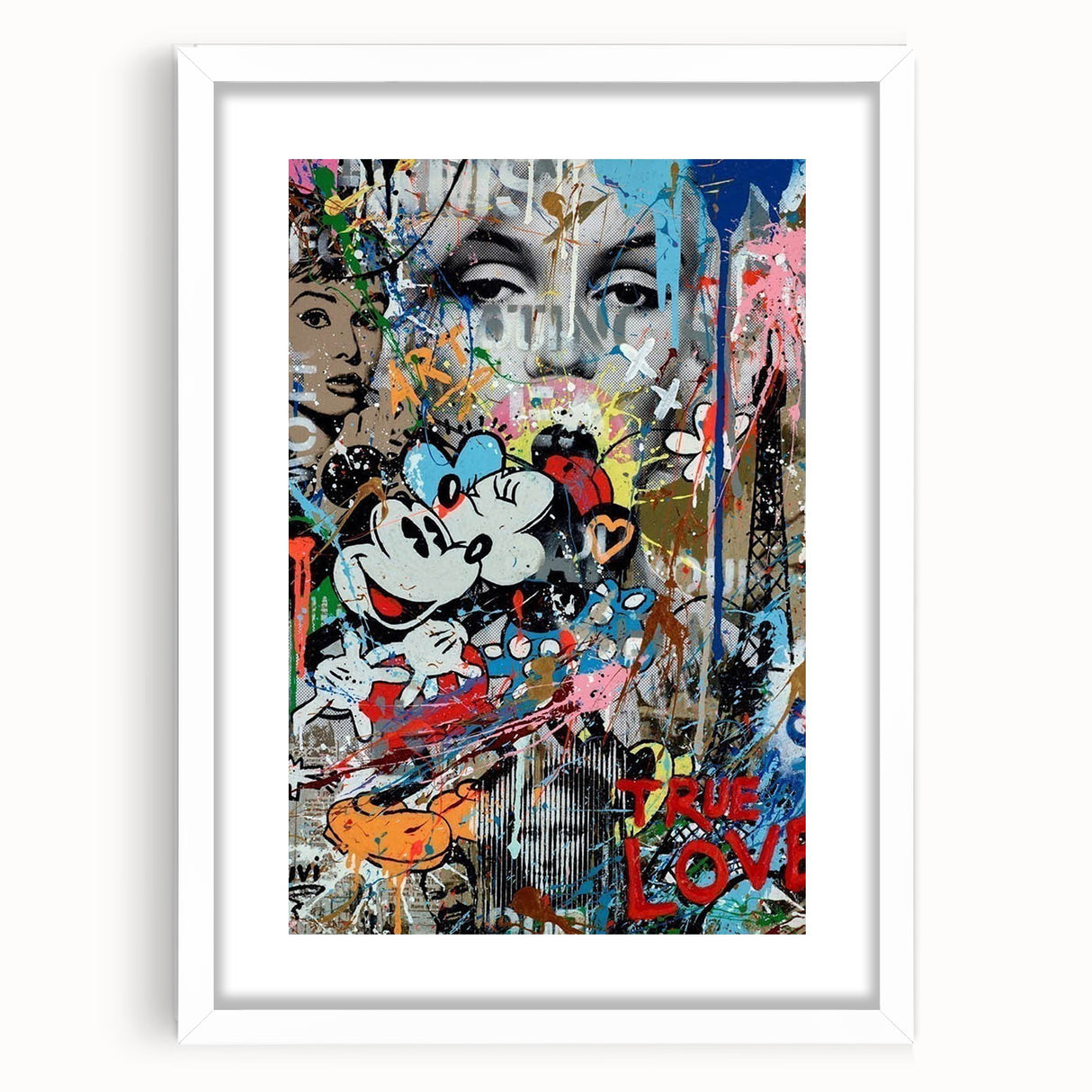 Vibrant Pop Art Wall Art – Colorful True Love Canvas Print