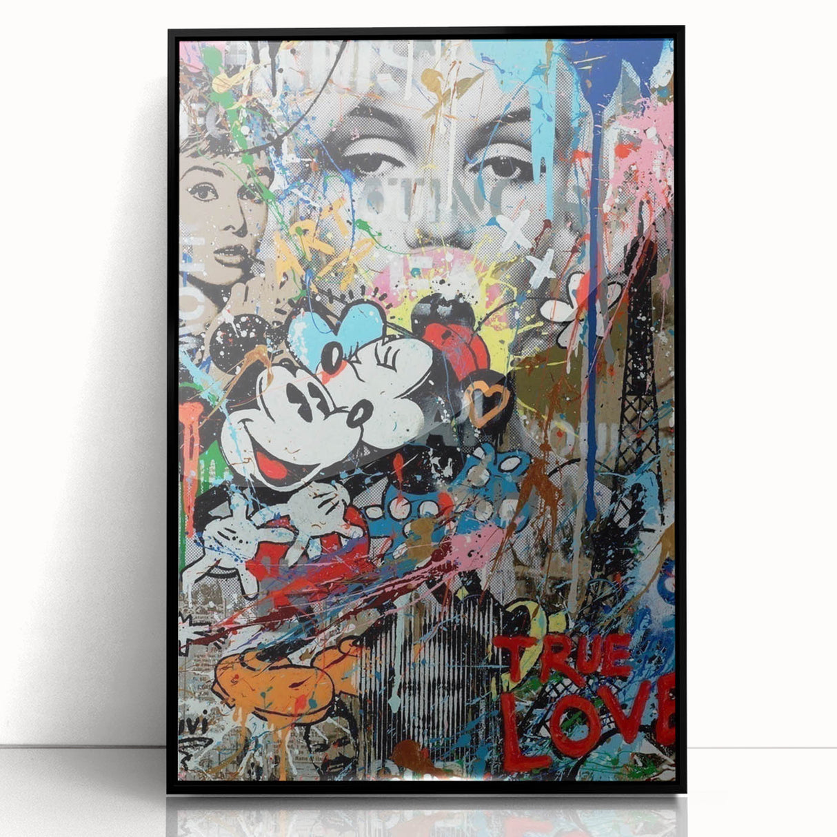 Vibrant Pop Art Wall Art – Colorful True Love Canvas Print