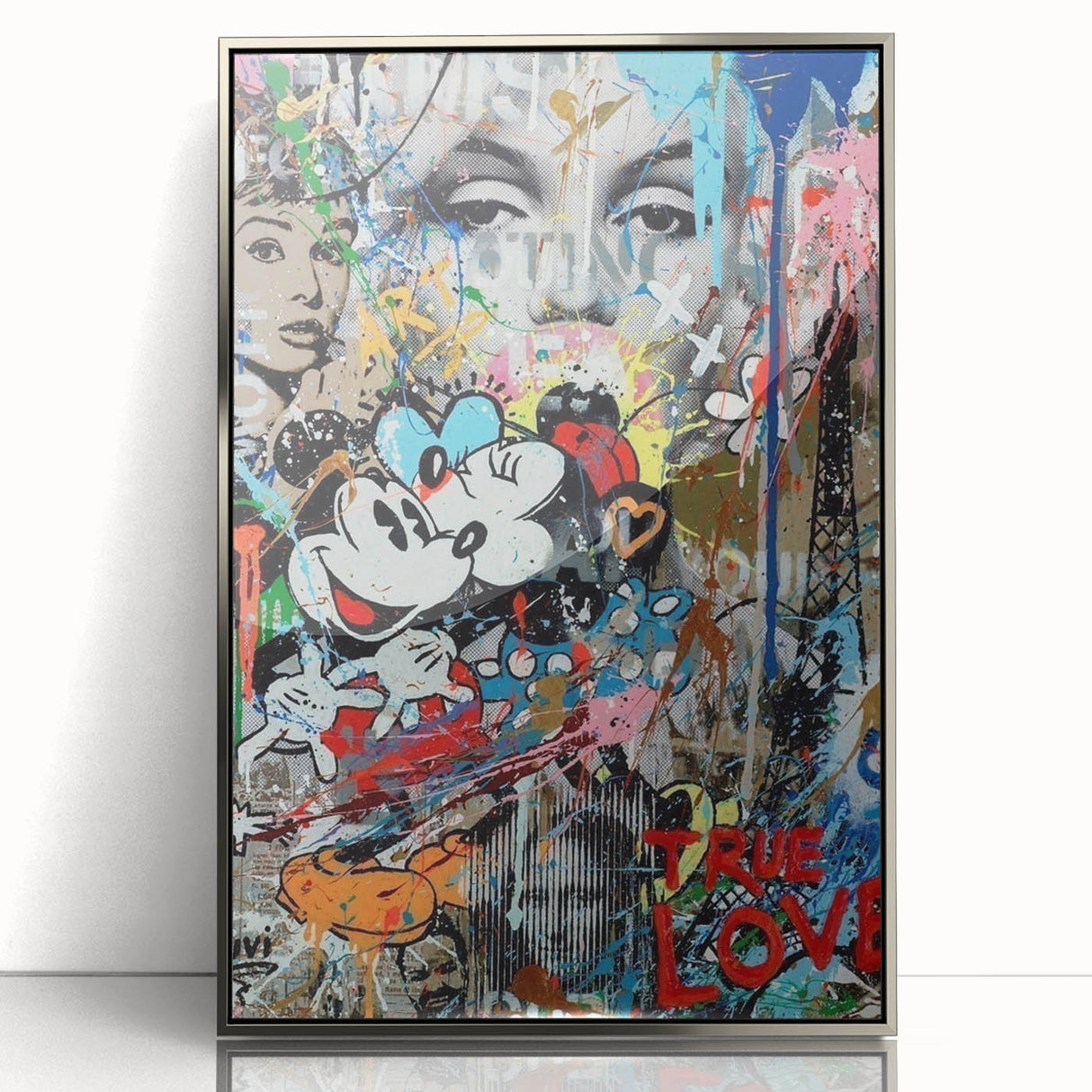 Vibrant Pop Art Wall Art – Colorful True Love Canvas Print