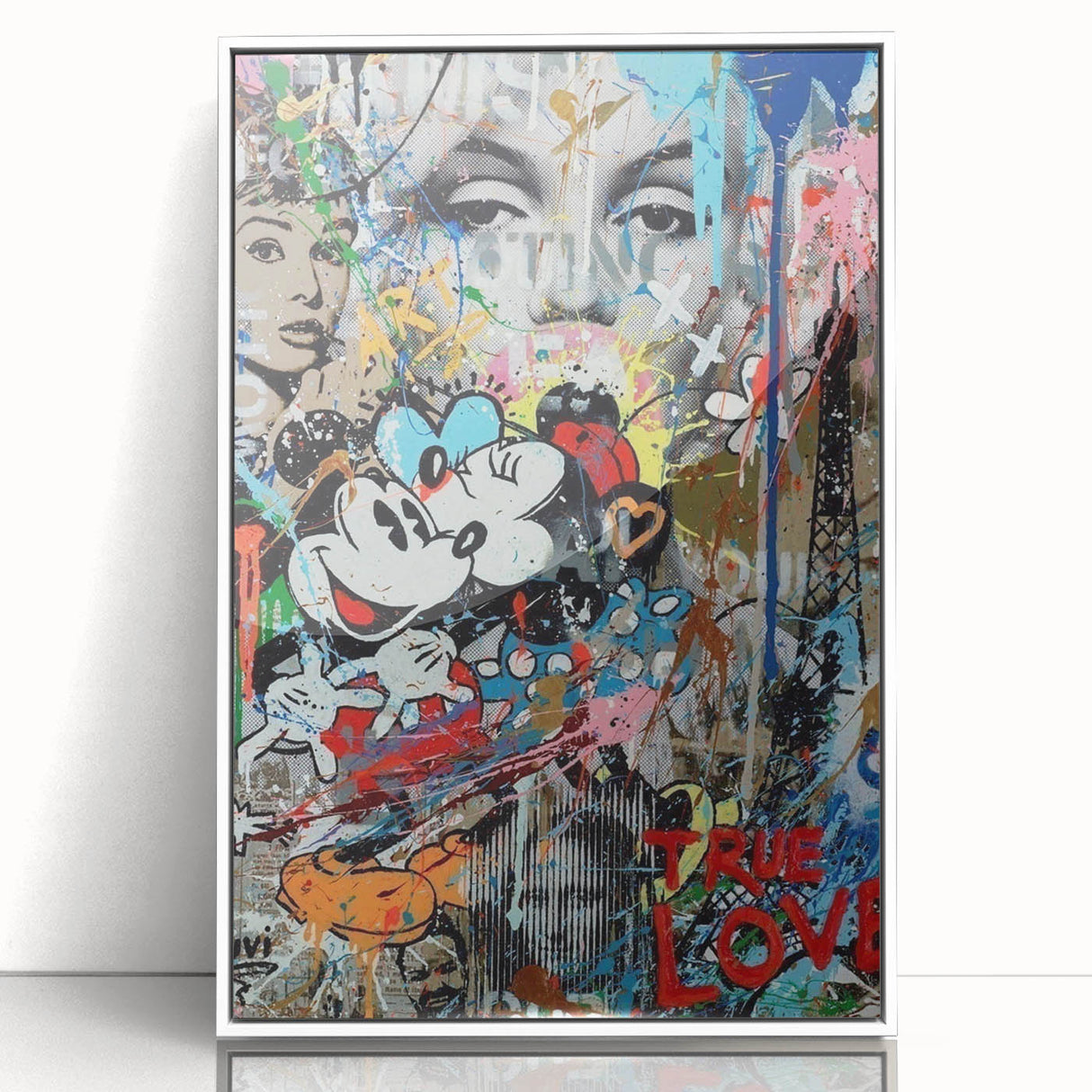 Vibrant Pop Art Wall Art – Colorful True Love Canvas Print