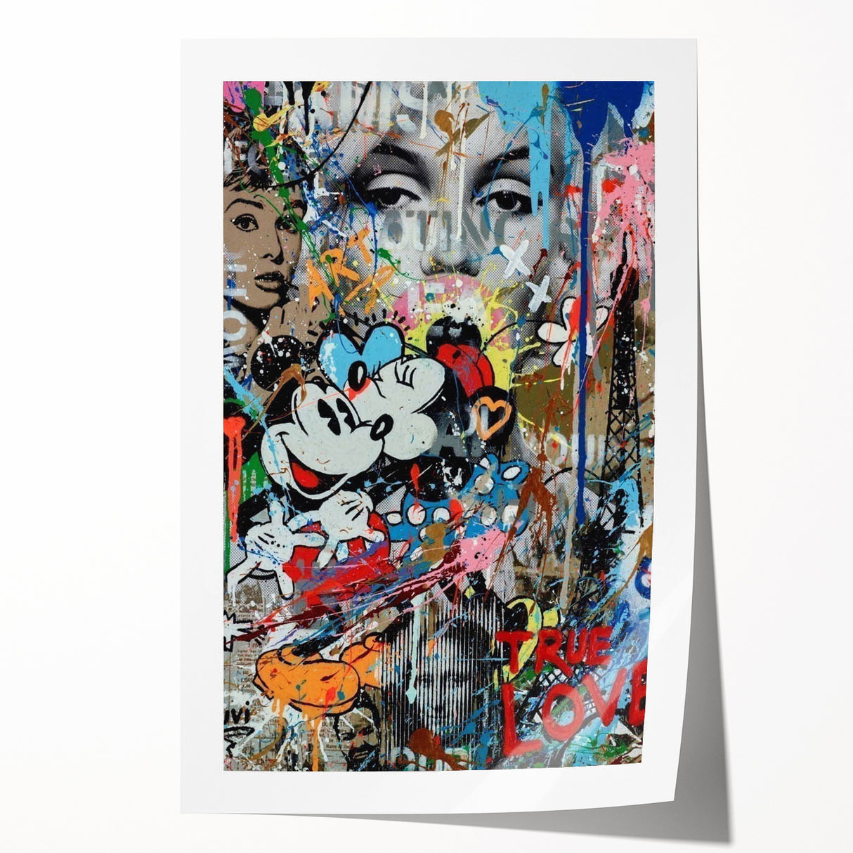 Vibrant Pop Art Wall Art – Colorful True Love Canvas Print