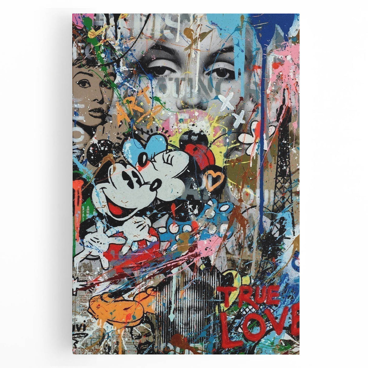 Vibrant Pop Art Wall Art – Colorful True Love Canvas Print
