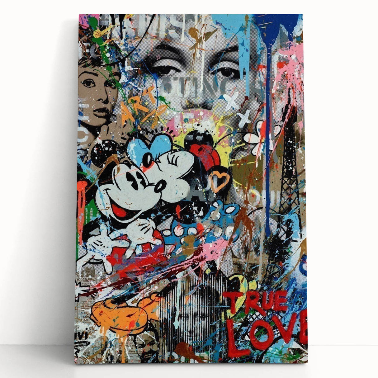 Vibrant Pop Art Wall Art – Colorful True Love Canvas Print