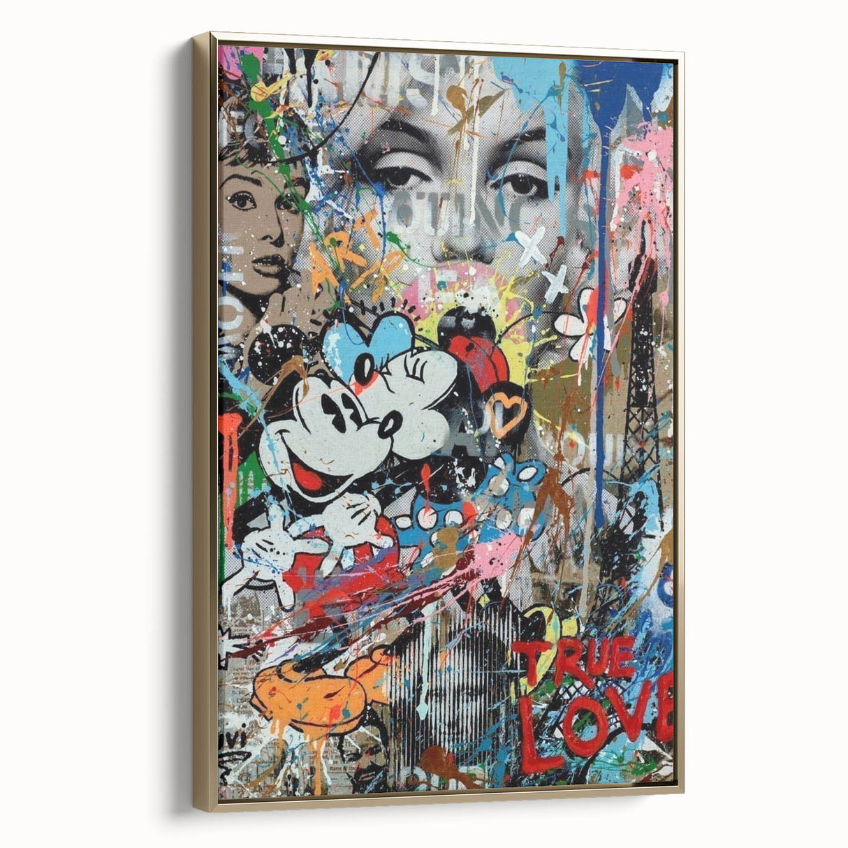 Vibrant Pop Art Wall Art – Colorful True Love Canvas Print