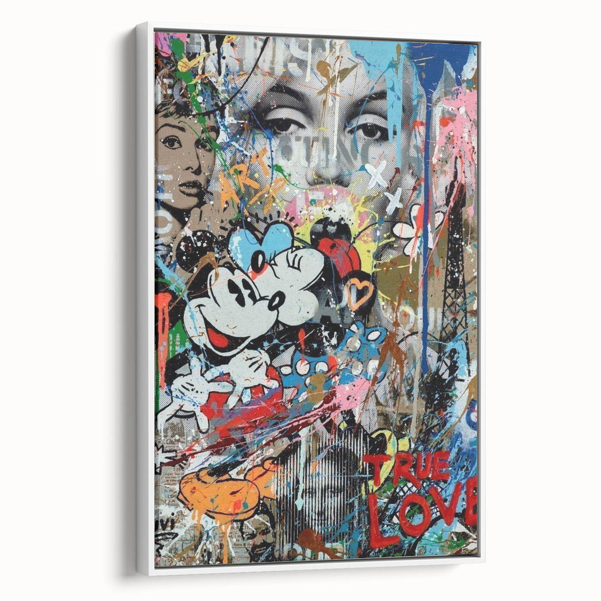 Vibrant Pop Art Wall Art – Colorful True Love Canvas Print