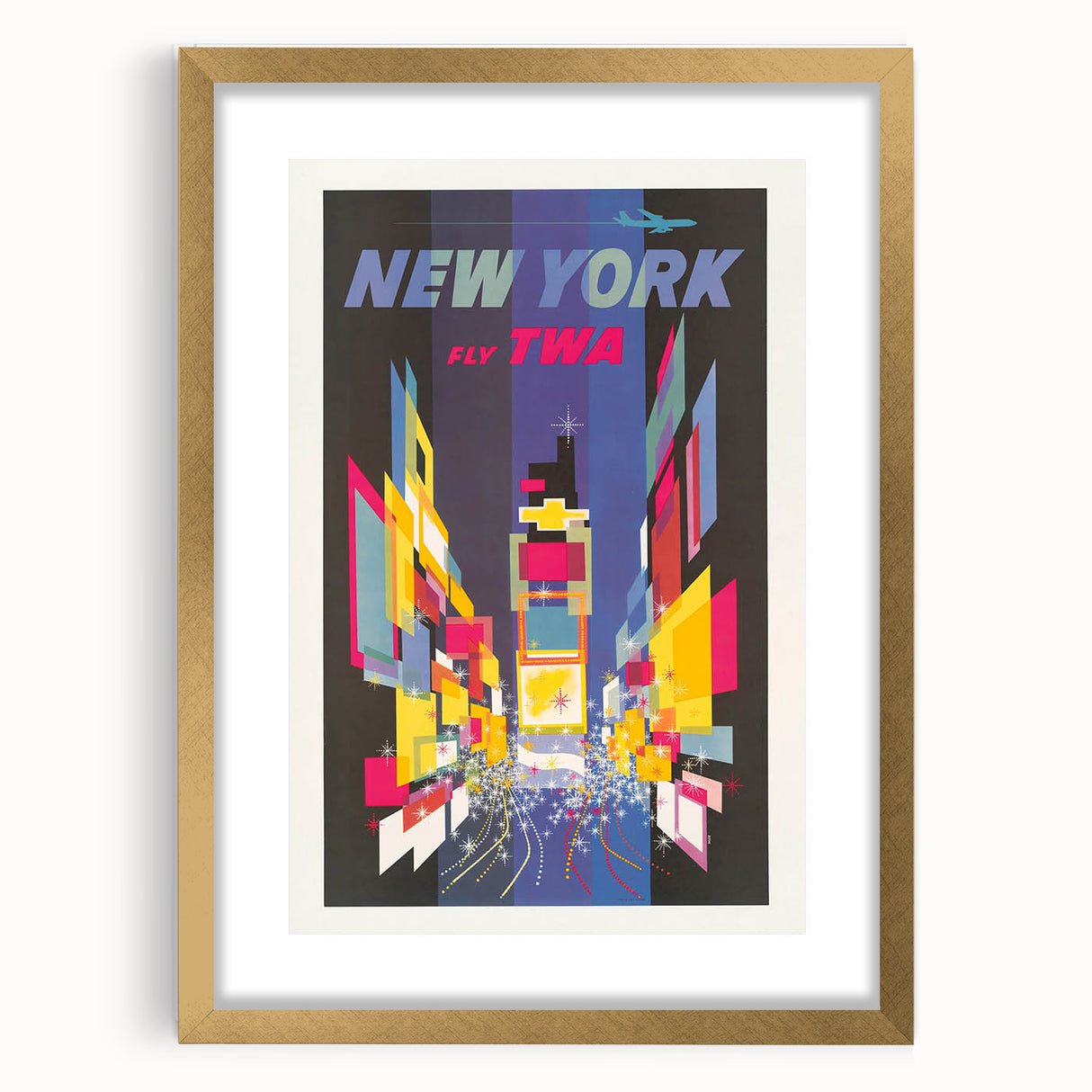 Retro New York Times Square Poster – Vintage Prints & Neon City Art