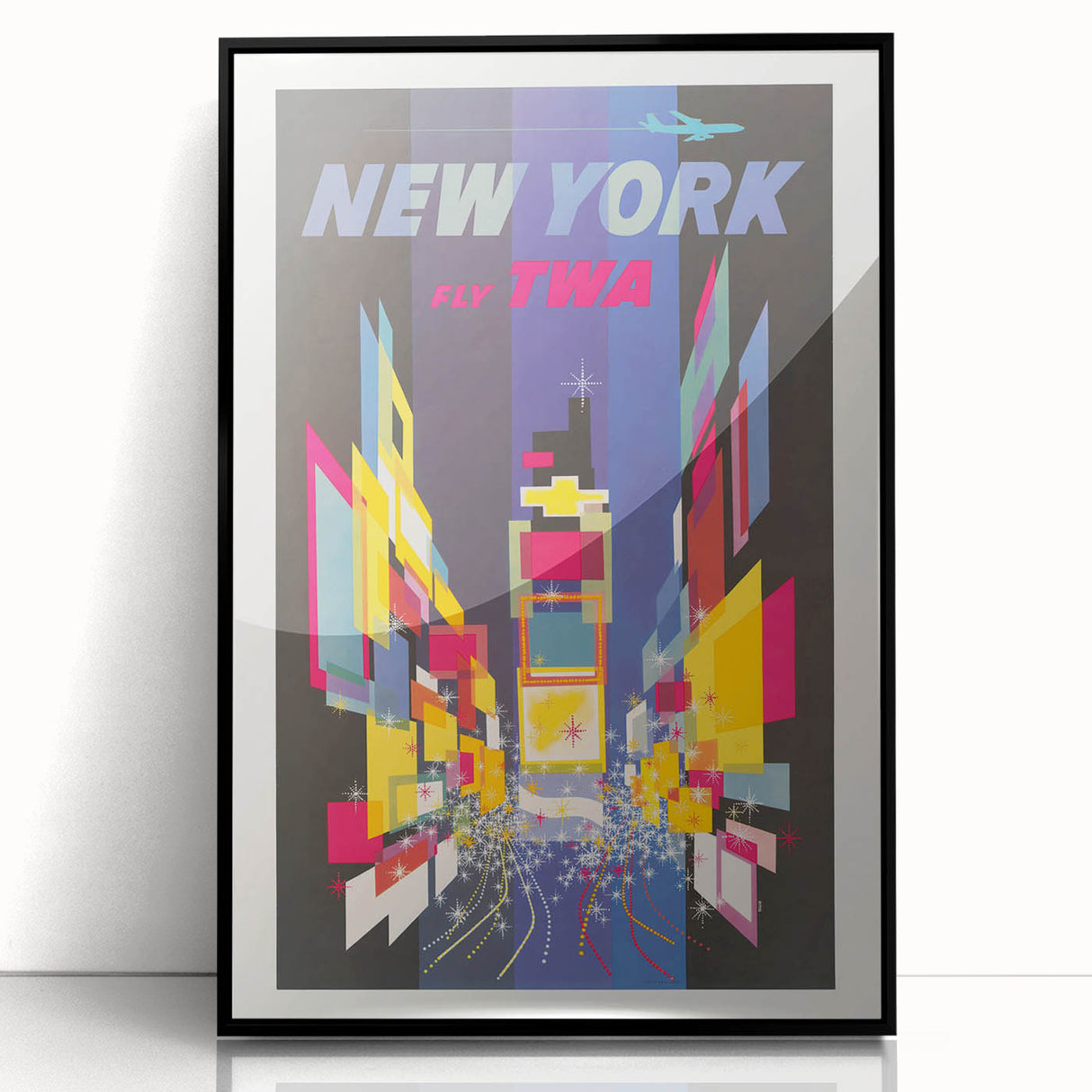 Retro New York Times Square Poster – Vintage Prints & Neon City Art