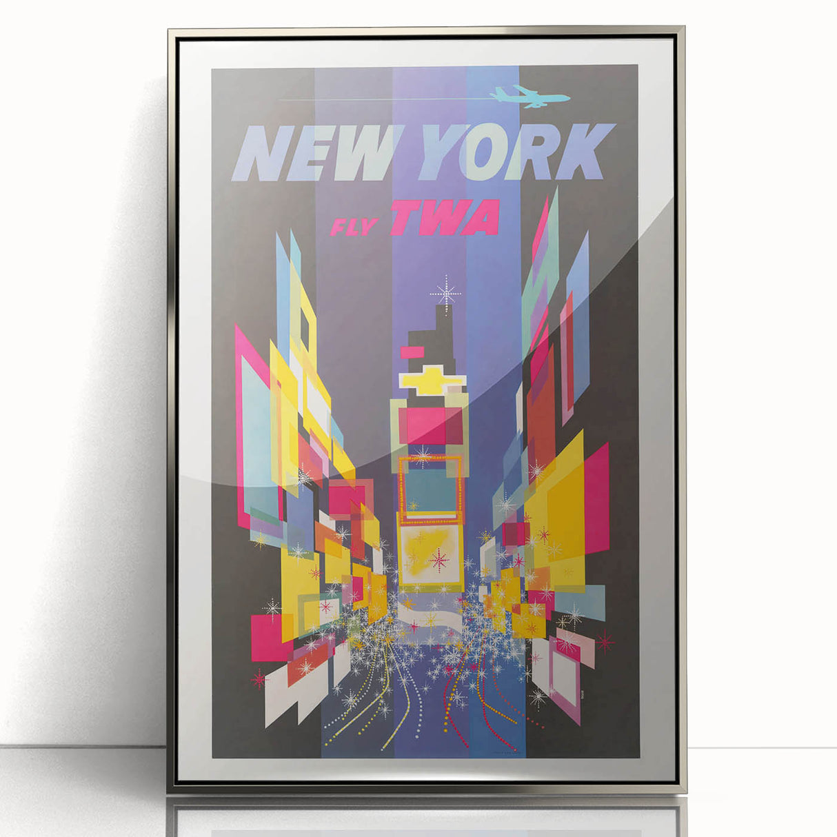 Retro New York Times Square Poster – Vintage Prints & Neon City Art