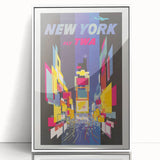 Retro New York Times Square Poster – Vintage Prints & Neon City Art
