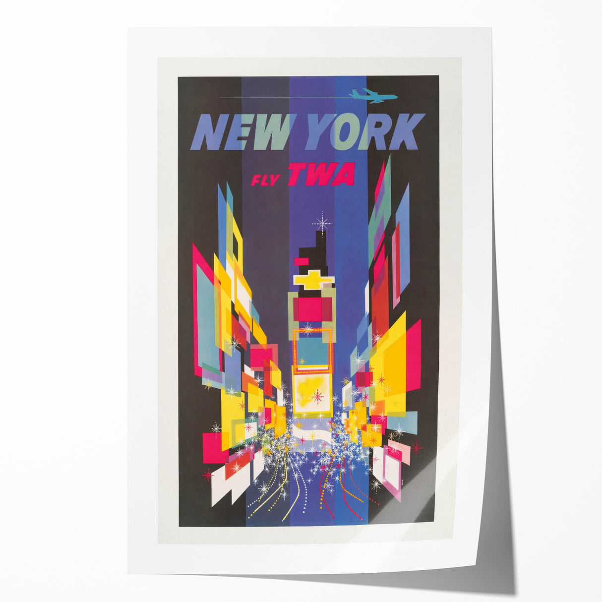 Retro New York Times Square Poster – Vintage Prints & Neon City Art