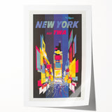 Retro New York Times Square Poster – Vintage Prints & Neon City Art
