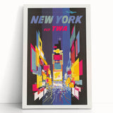 Retro New York Times Square Poster – Vintage Prints & Neon City Art