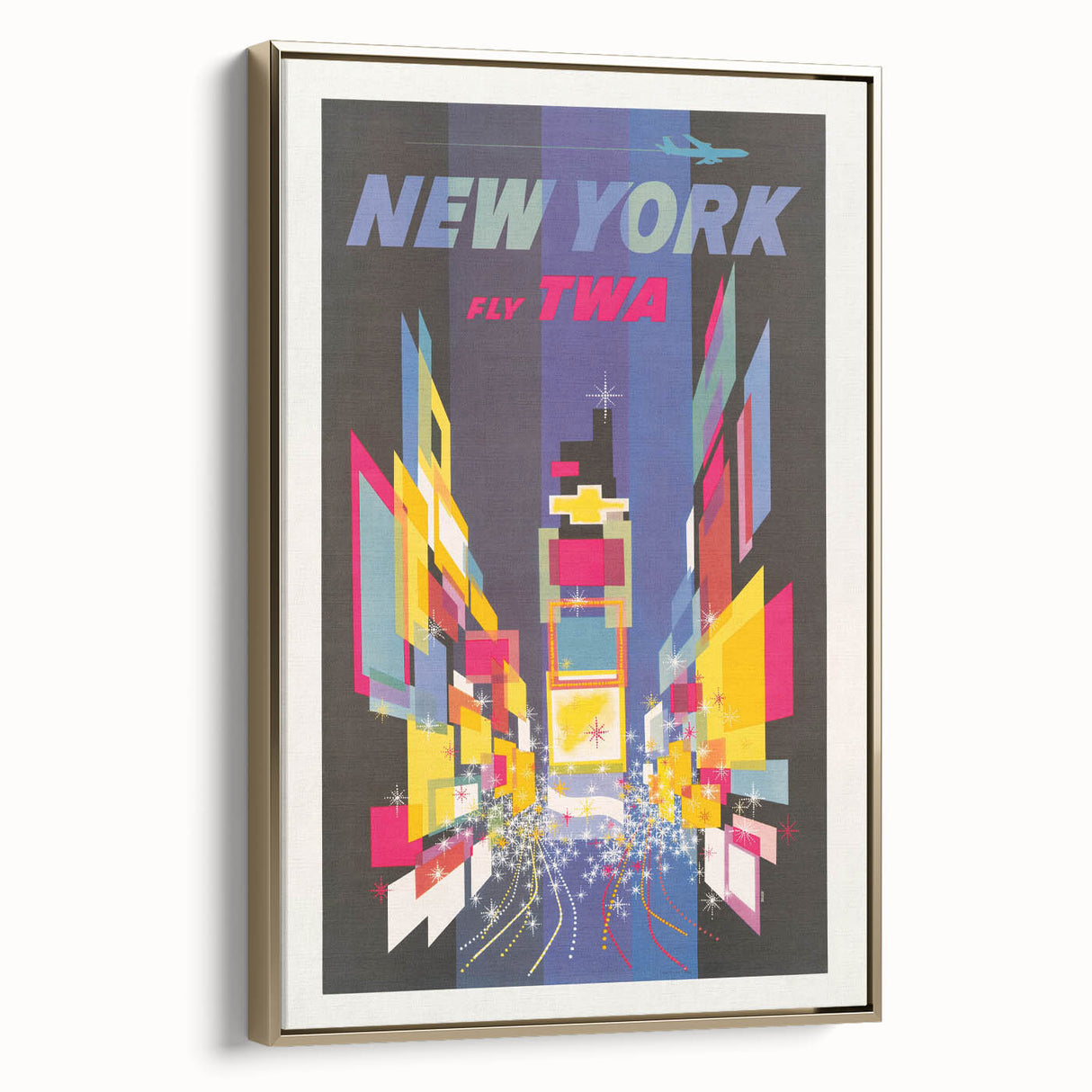 Retro New York Times Square Poster – Vintage Prints & Neon City Art
