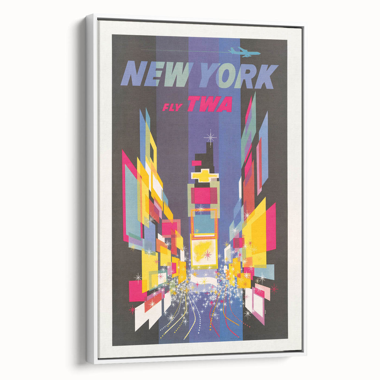 Retro New York Times Square Poster – Vintage Prints & Neon City Art