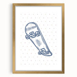Skateboard Sketch – Boys Room Wall Art