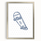 Skateboard Sketch – Boys Room Wall Art
