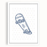 Skateboard Sketch – Boys Room Wall Art