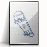 Skateboard Sketch – Boys Room Wall Art