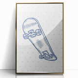 Skateboard Sketch – Boys Room Wall Art