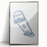 Skateboard Sketch – Boys Room Wall Art