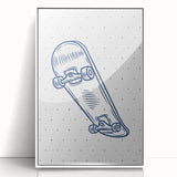 Skateboard Sketch – Boys Room Wall Art