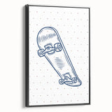 Skateboard Sketch – Boys Room Wall Art