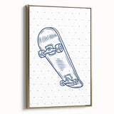 Skateboard Sketch – Boys Room Wall Art
