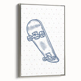 Skateboard Sketch – Boys Room Wall Art
