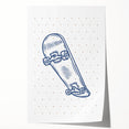 Skateboard Sketch – Boys Room Wall Art