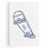 Skateboard Sketch – Boys Room Wall Art