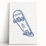 Skateboard Sketch – Boys Room Wall Art