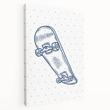 Skateboard Sketch – Boys Room Wall Art