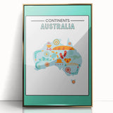 Children’s Learning Art Print – South America Continent Map